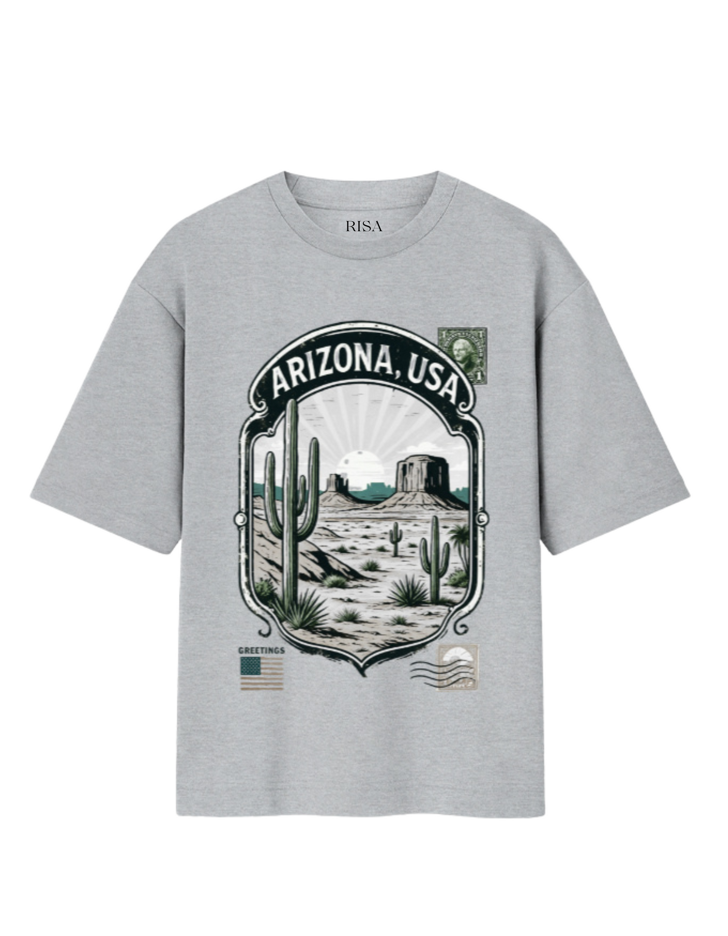 Arizona, USA Desert Landscape Graphic T-Shirt | Unisex Travel & Retro Apparel