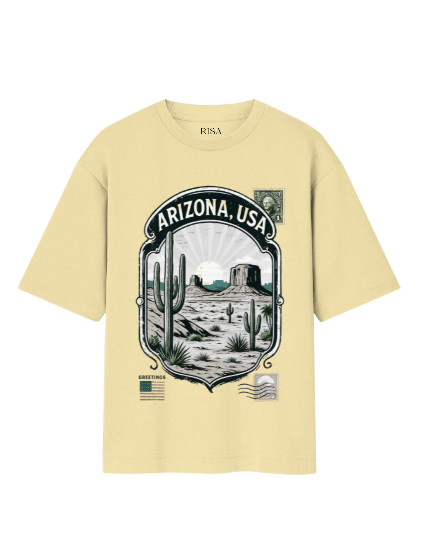 Arizona, USA Desert Landscape Graphic T-Shirt | Unisex Travel & Retro Apparel