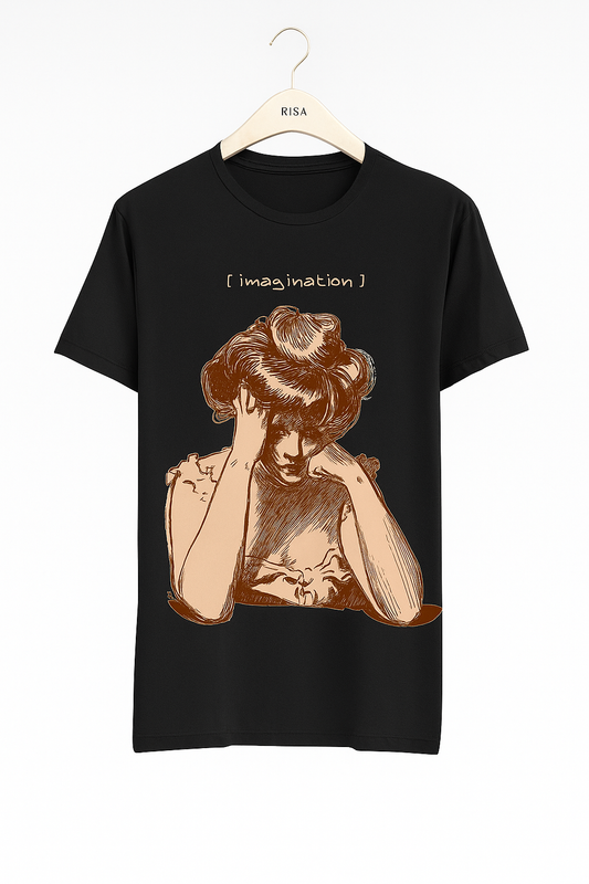 "Imagination" Vintage Illustration Graphic Printed T-Shirt | Unisex Artistic Apparel