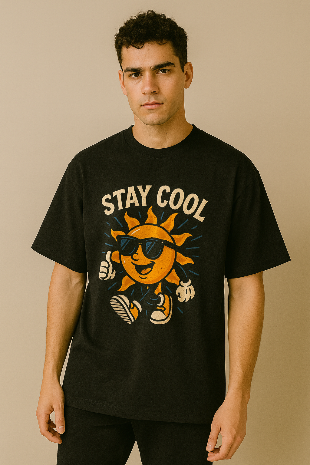 "Stay Cool" Sun Graphic Printed Unisex T-Shirt