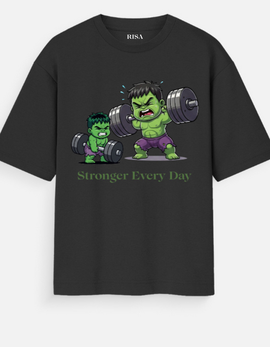 "Stronger Every Day" Transformation Gym Graphic T-Shirt | Unisex Motivational Apparel