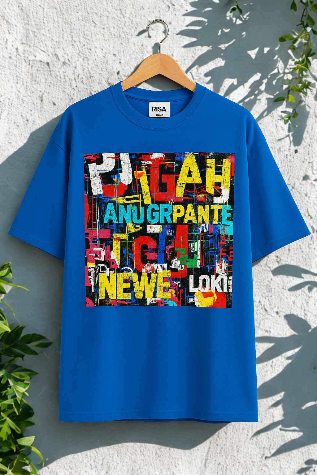 Stylish Oversized Boxy Tee with Artistic Design, Casual Wear, Graphic T-Shirt, Street Style, Trendy Gift