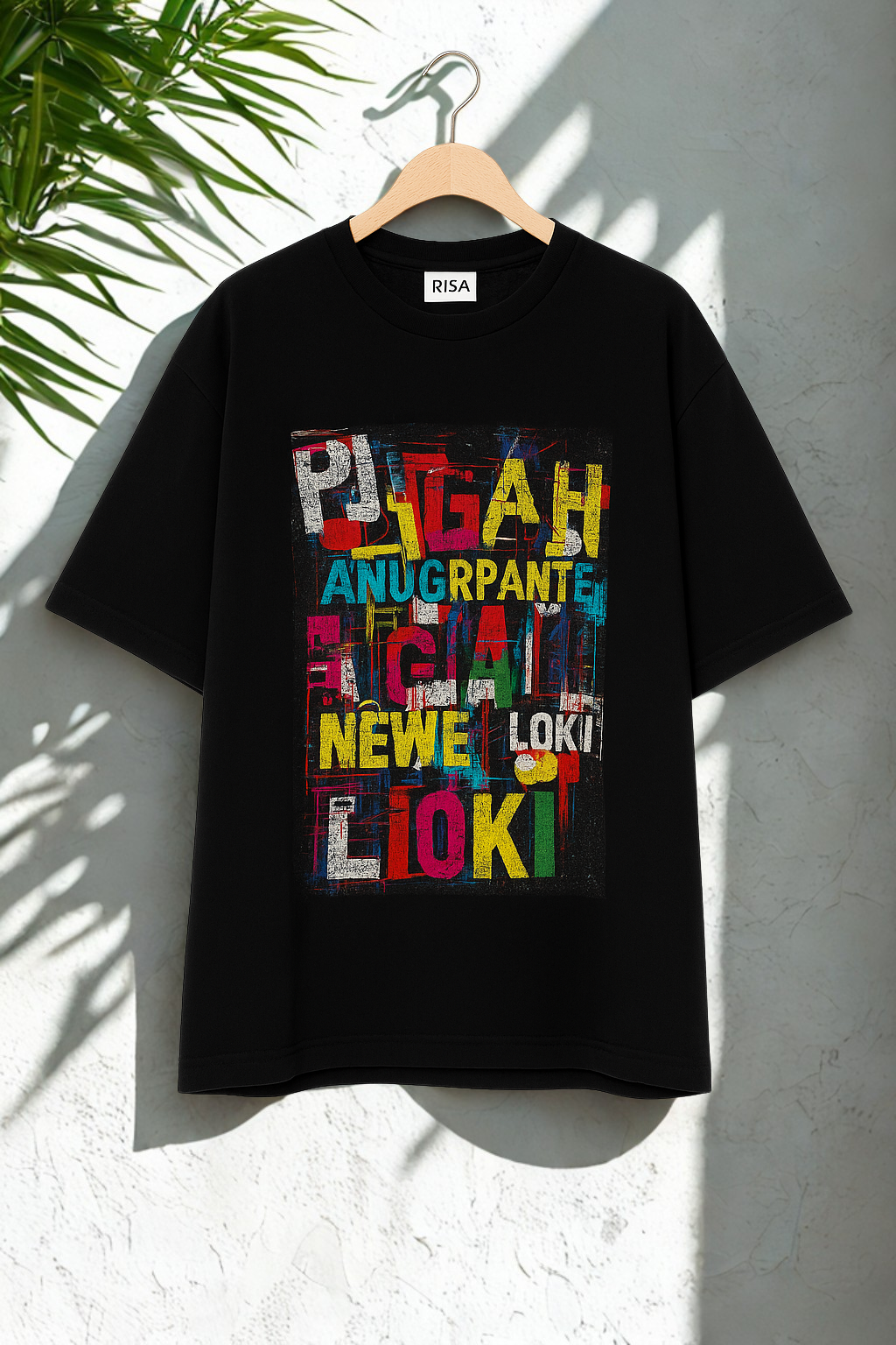 Stylish Oversized Boxy Tee with Artistic Design, Casual Wear, Graphic T-Shirt, Street Style, Trendy Gift