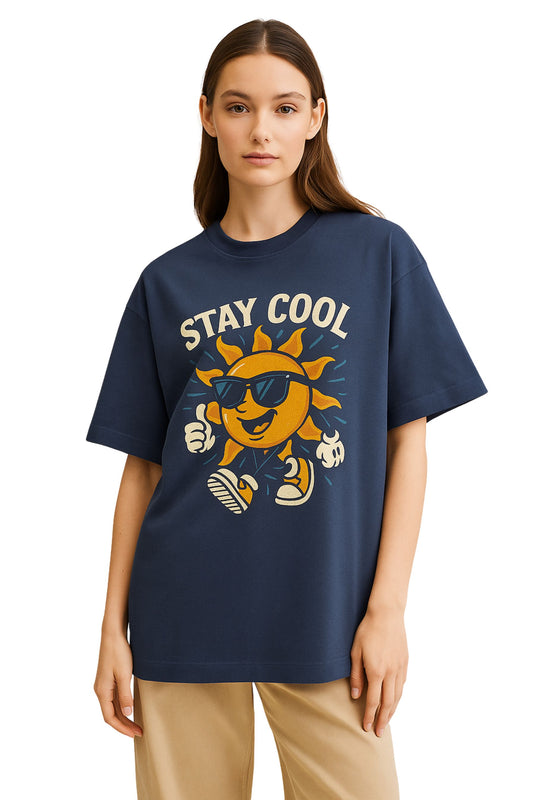 "Stay Cool" Sun Graphic Printed Unisex T-Shirt