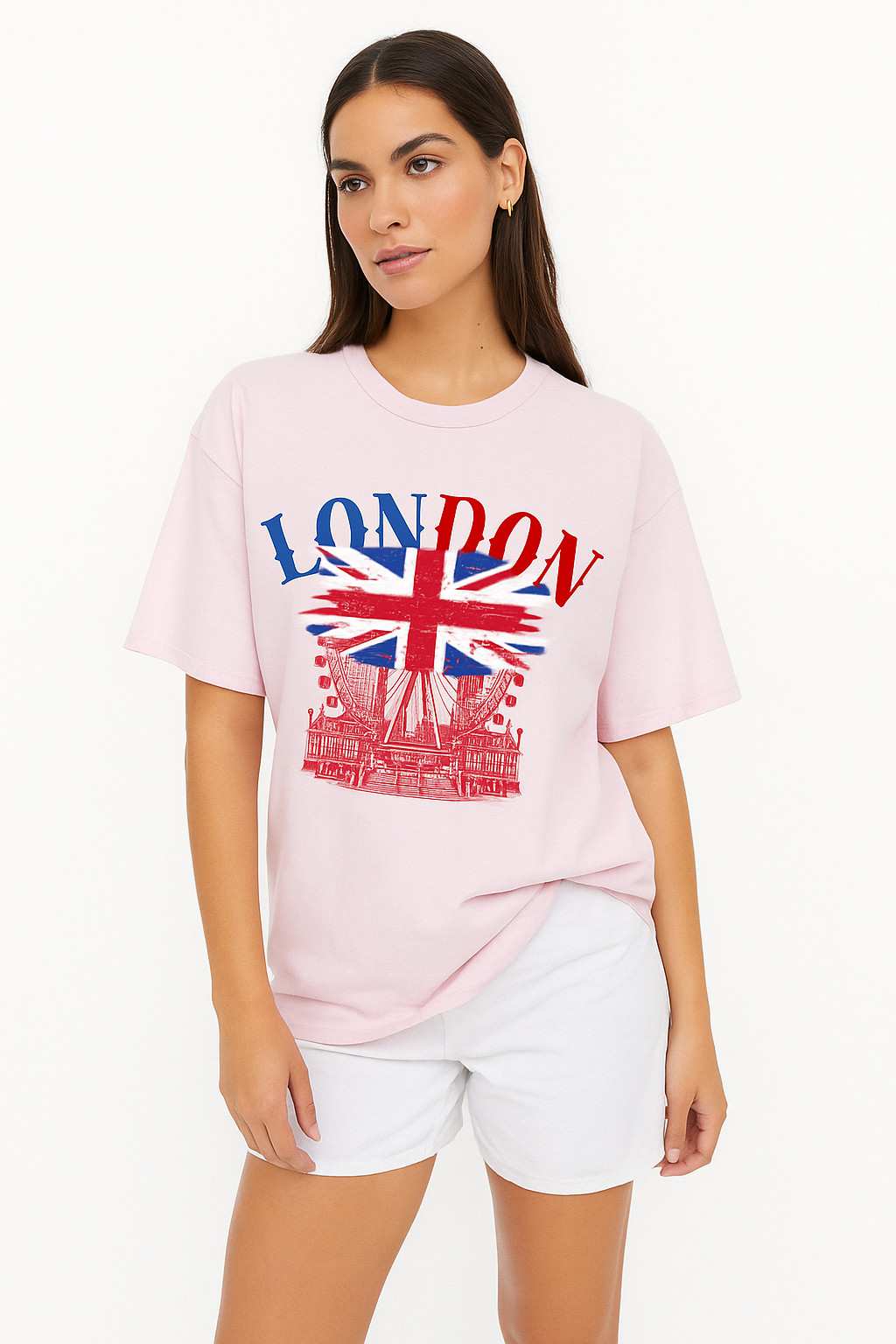 London City & Union Jack Graphic Printed Unisex T-Shirt