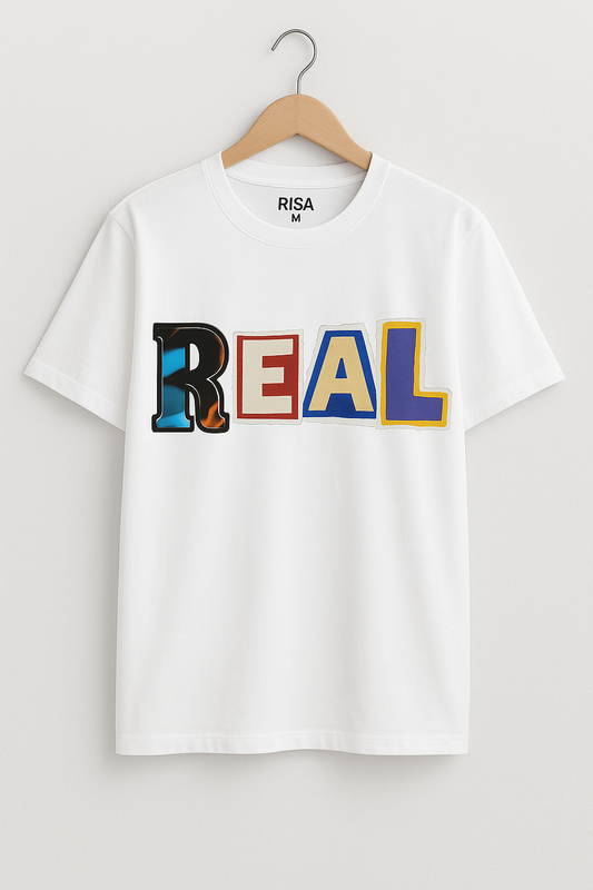 "REAL" Graphic Printed T-Shirt | Unisex Statement Apparel