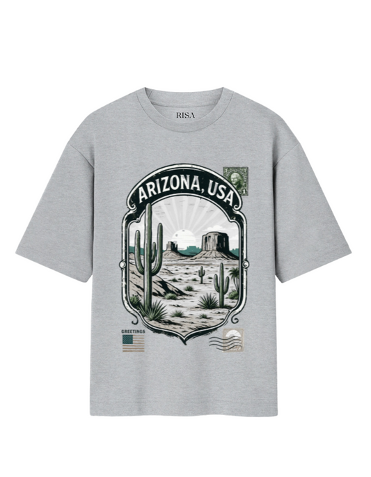 Arizona, USA Desert Landscape Graphic T-Shirt | Unisex Travel &amp; Retro Apparel