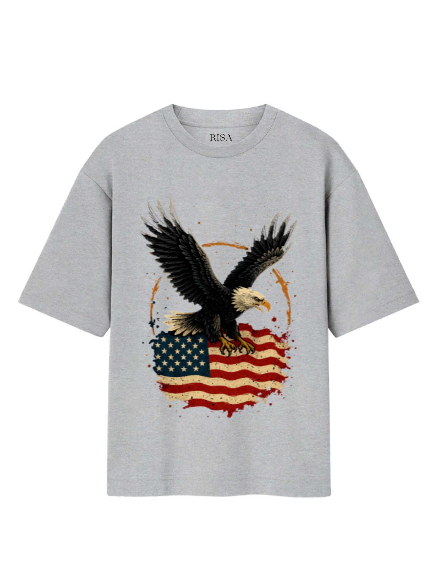 American Eagle & Flag Graphic T-Shirt