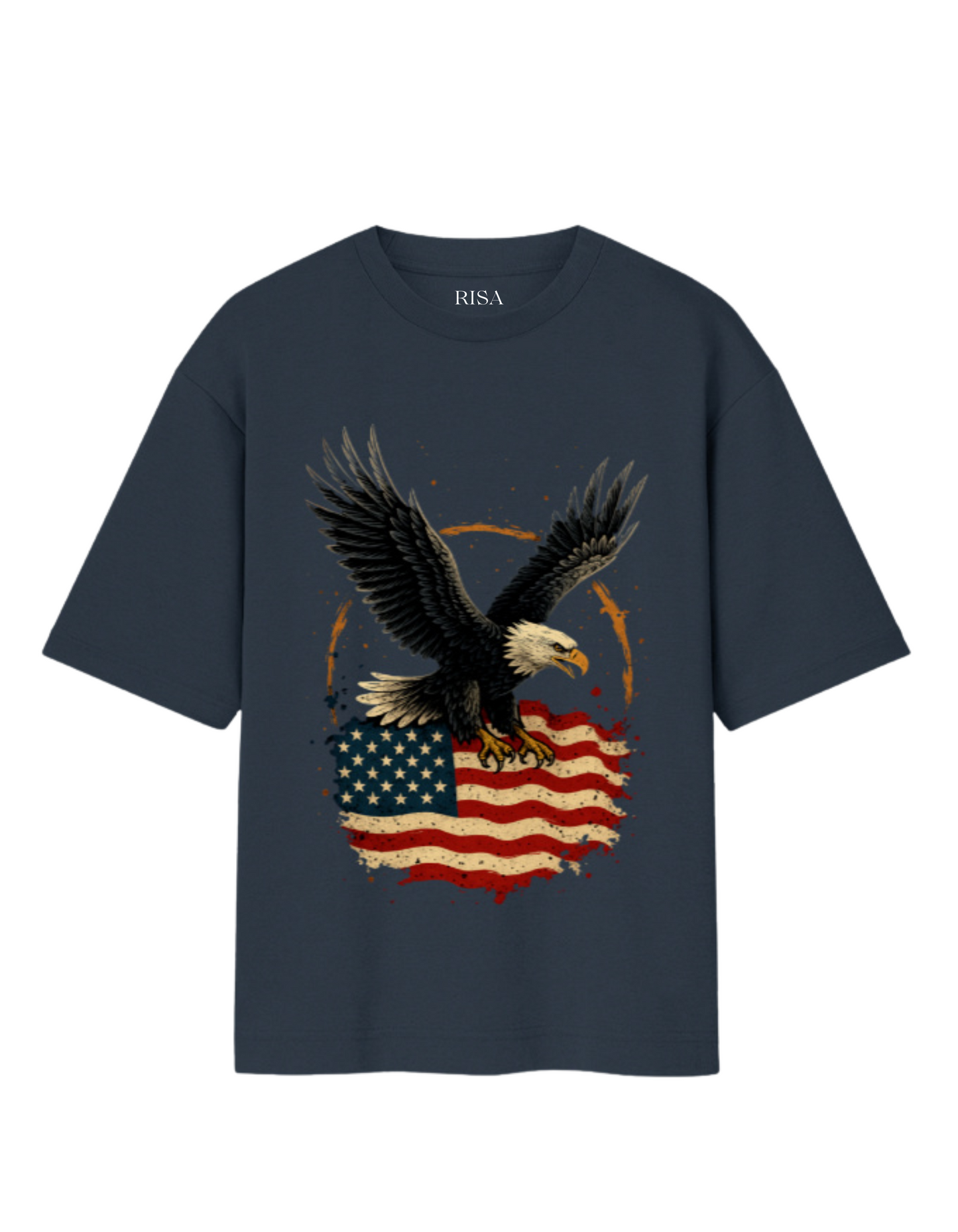 American Eagle & Flag Graphic T-Shirt