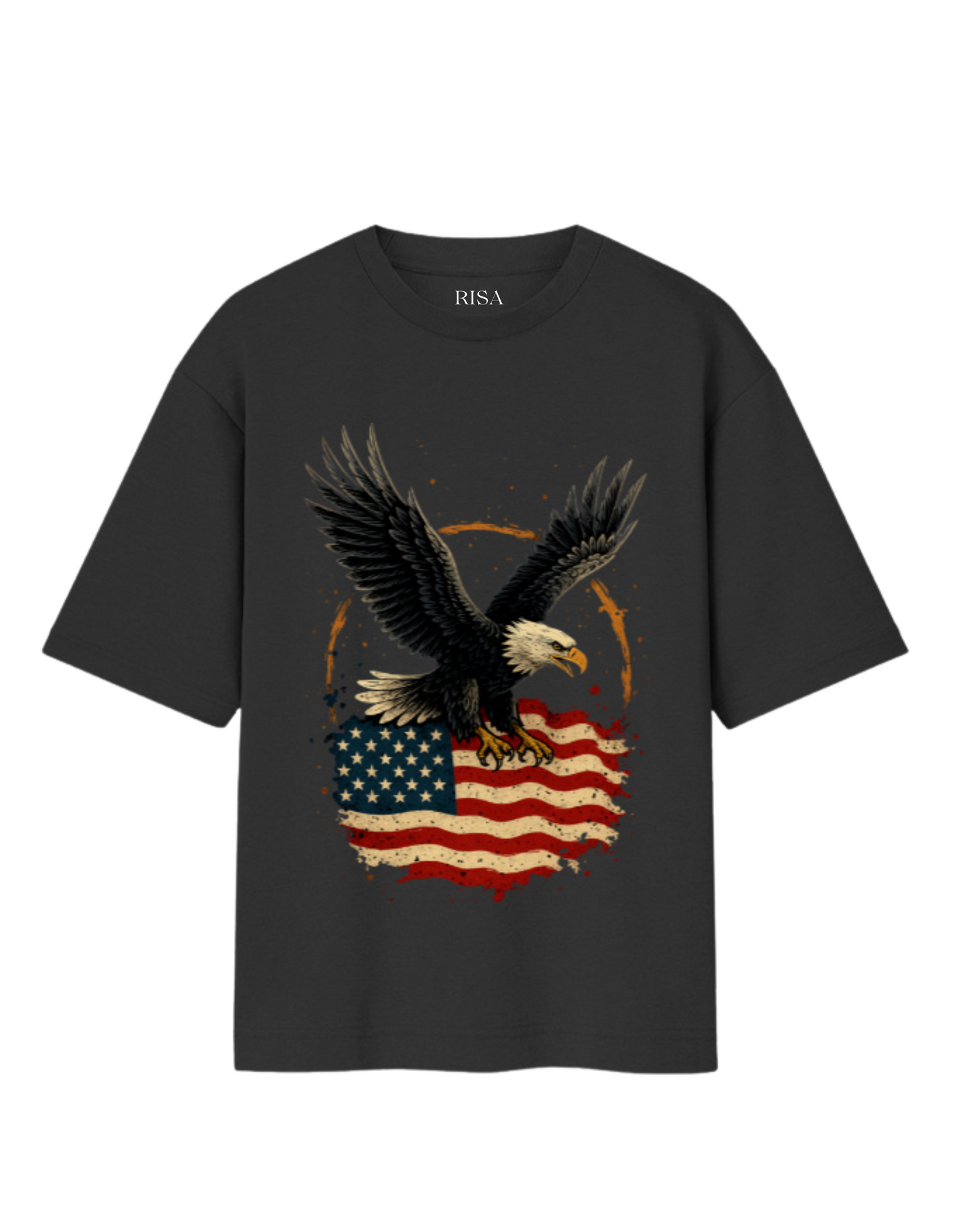 American Eagle & Flag Graphic T-Shirt