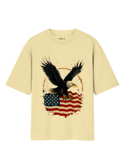 American Eagle & Flag Graphic T-Shirt