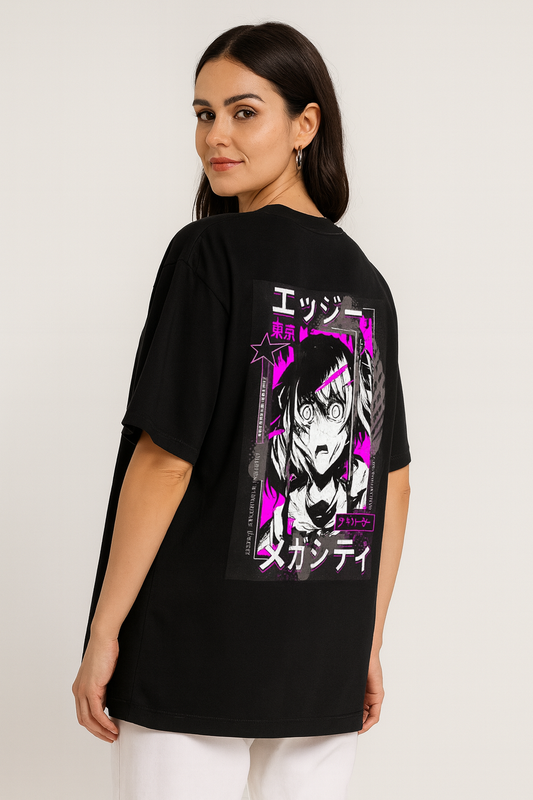 Edgy Tokyo Streetwear Anime Girl Graphic Unisex T-Shirt