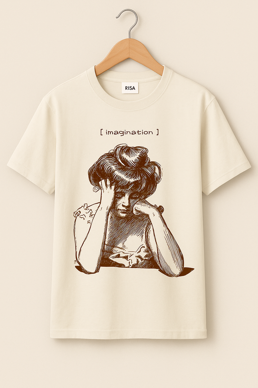 "Imagination" Vintage Illustration Graphic Printed T-Shirt | Unisex Artistic Apparel