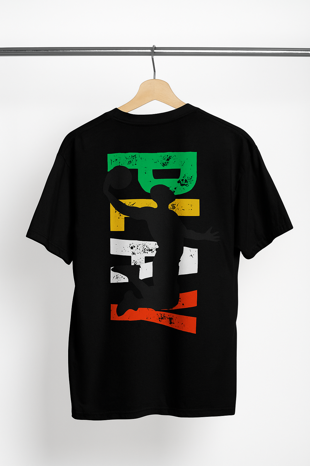 "PLAY" Basketball Silhouette Graphic Printed T-Shirt | Unisex Sporty & Streetwear Apparel