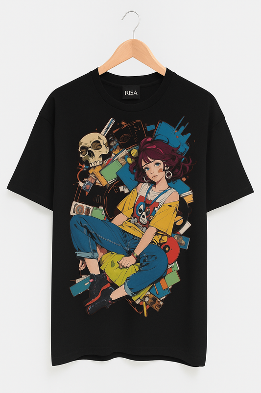 Anime Grunge/Streetwear Girl Graphic Printed T-Shirt | Unisex Pop Culture