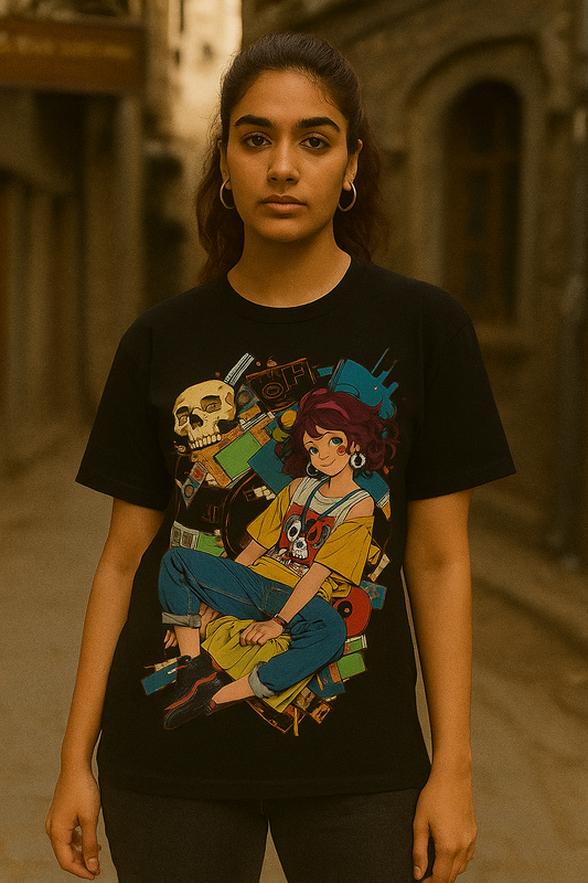 Anime Grunge/Streetwear Girl Graphic Printed T-Shirt | Unisex Pop Culture