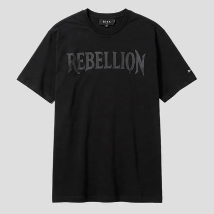 BLACK REBELLION TYPOGRAPHY PRINTED T-SHIRT