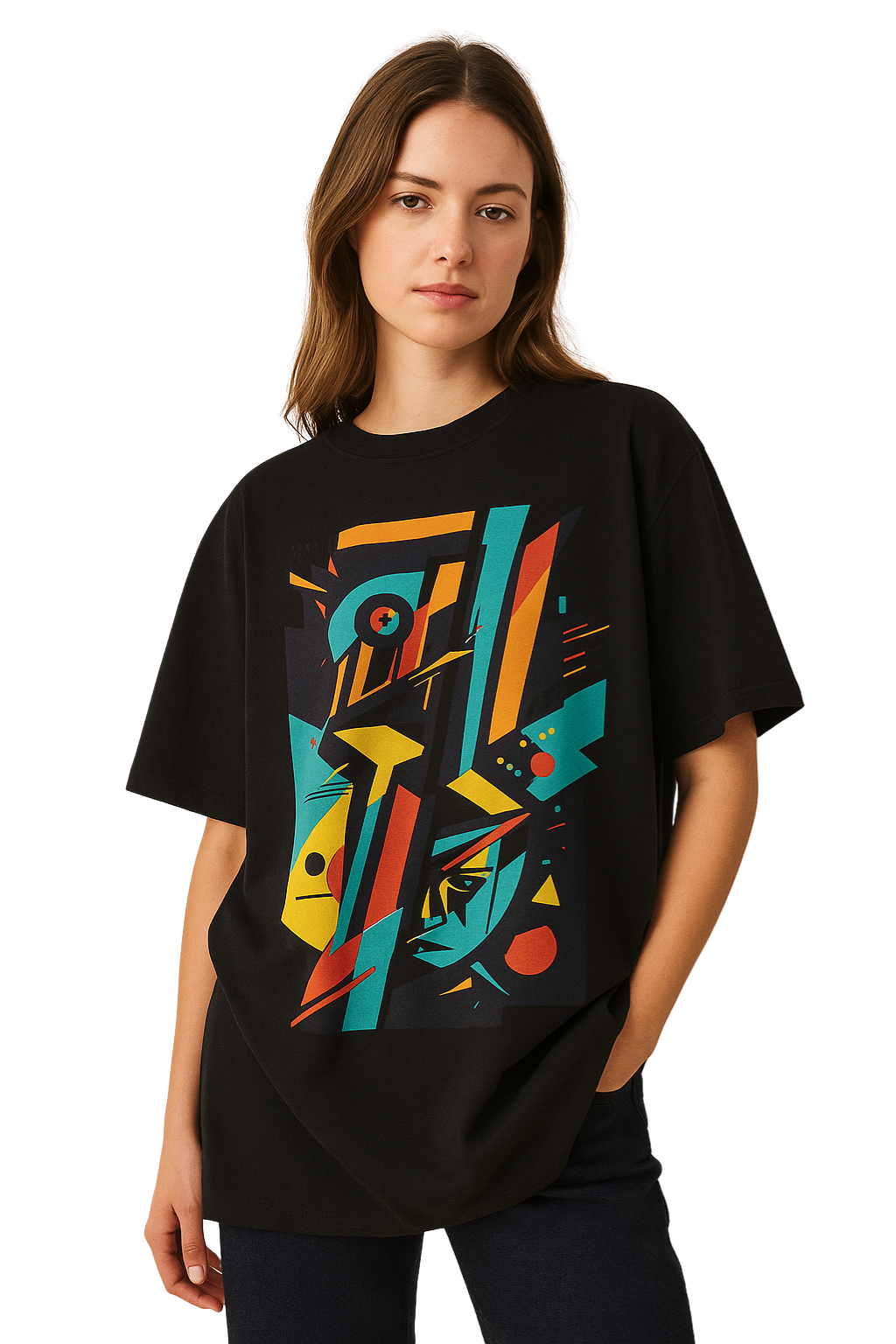 Abstract Modern Art Design T-Shirt, Unisex, 100% Cotton