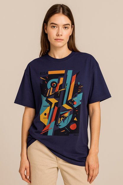 Abstract Modern Art Design T-Shirt, Unisex, 100% Cotton