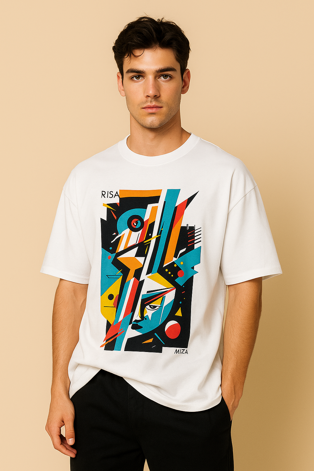 Abstract Modern Art Design T-Shirt, Unisex, 100% Cotton