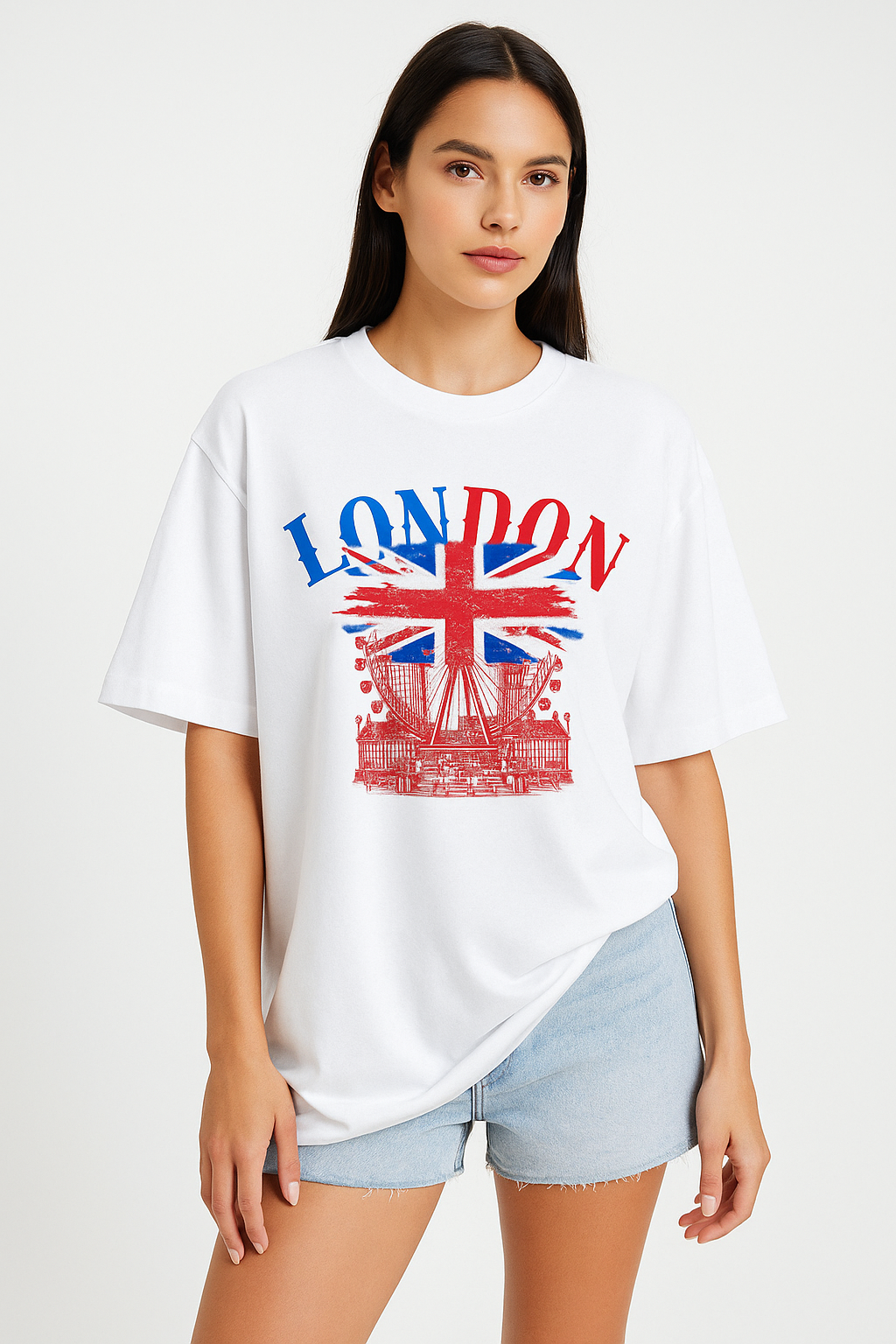 London City & Union Jack Graphic Printed Unisex T-Shirt